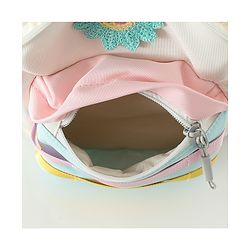 Babyhug Fashion Backpacks With Floral Applique - Pink