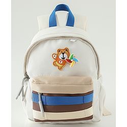 Babyhug Fashion Backpacks With Floral Applique - Pink