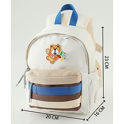Babyhug Fashion Backpacks With Floral Applique - Pink