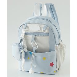 Babyhug Free Size Fashion Backpacks with small pouch - Blue