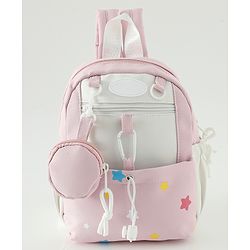 Babyhug Free Size Fashion Backpacks with small pouch - Blue