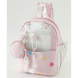 Babyhug Free Size Fashion Backpacks with small pouch - Blue
