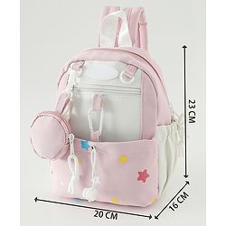 Babyhug Free Size Fashion Backpacks with small pouch - Blue