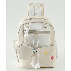 Babyhug Free Size Fashion Backpacks with small pouch - Blue