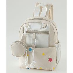 Babyhug Free Size Fashion Backpacks with small pouch - Blue