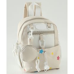Babyhug Free Size Fashion Backpacks with small pouch - Blue