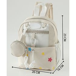 Babyhug Free Size Fashion Backpacks with small pouch - Blue