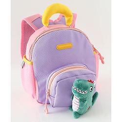 Babyhug Free Size Fashion Backpacks with Dragon Applique - Purple