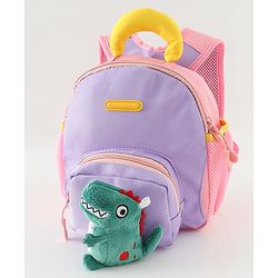 Babyhug Free Size Fashion Backpacks with Dragon Applique - Purple