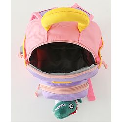 Babyhug Free Size Fashion Backpacks with Dragon Applique - Purple
