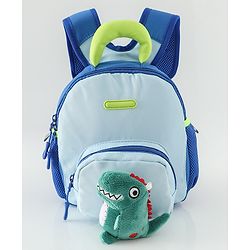 Babyhug Free Size Fashion Backpacks with Dragon Applique - Blue