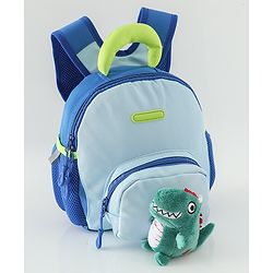 Babyhug Free Size Fashion Backpacks with Dragon Applique - Blue