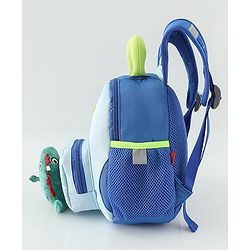 Babyhug Free Size Fashion Backpacks with Dragon Applique - Blue