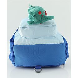 Babyhug Free Size Fashion Backpacks with Dragon Applique - Blue