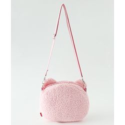 Babyhug Free Size Furry Bear Sling Bag with Bow - Pink