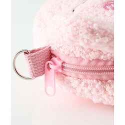 Babyhug Free Size Furry Bear Sling Bag with Bow - Pink