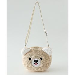 Babyhug Free Size Brown Beary Sling Bag Unisex - Brown
