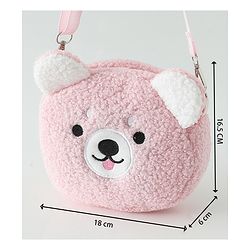 Babyhug Free Size Brown Beary Sling Bag Unisex - Brown