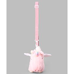 Babyhug Free Size Stylish Sling Bag for Girls with Adjustable Shoulder Strap in Unicorn Shape - Pink