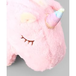 Babyhug Free Size Stylish Sling Bag for Girls with Adjustable Shoulder Strap in Unicorn Shape - Pink
