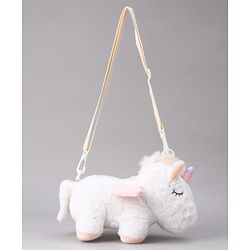 Babyhug Free Size Stylish Sling Bag for Girls with Adjustable Shoulder Strap in Unicorn Shape - Pink