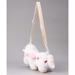Babyhug Free Size Stylish Sling Bag for Girls with Adjustable Shoulder Strap in Unicorn Shape - Pink