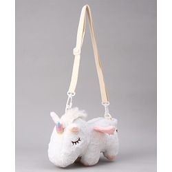 Babyhug Free Size Stylish Sling Bag for Girls with Adjustable Shoulder Strap in Unicorn Shape - Pink