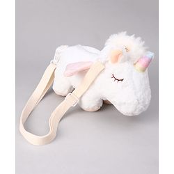 Babyhug Free Size Stylish Sling Bag for Girls with Adjustable Shoulder Strap in Unicorn Shape - Pink