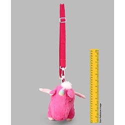 Babyhug Free Size Stylish Sling Bag for Girls with Adjustable Shoulder Strap in Unicorn Shape - Pink