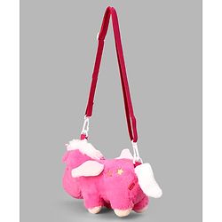 Babyhug Free Size Stylish Sling Bag for Girls with Adjustable Shoulder Strap in Unicorn Shape - Pink