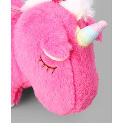 Babyhug Free Size Stylish Sling Bag for Girls with Adjustable Shoulder Strap in Unicorn Shape - Pink