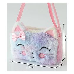 Babyhug Free Size Pink Kitten Sling Bag - Multicolor