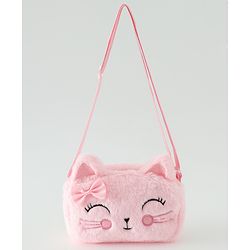 Babyhug Free Size Pink Kitten Sling Bag - Multicolor