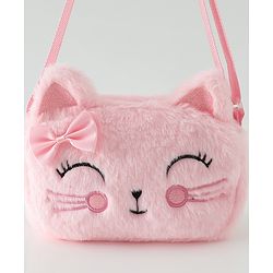 Babyhug Free Size Pink Kitten Sling Bag - Multicolor