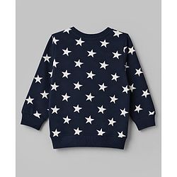 Babyhug Cotton Knit Full Sleeves Winter Wear Co-ords With Star Design - Navy Blue