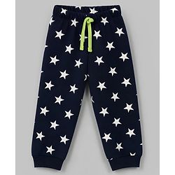 Babyhug Cotton Knit Full Sleeves Winter Wear Co-ords With Star Design - Navy Blue
