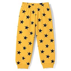 Babyhug Cotton Knit Full Sleeves Winter Wear Co-ords With Star Design - Yellow