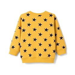 Babyhug Cotton Knit Full Sleeves Winter Wear Co-ords With Star Design - Yellow