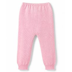 Babyhug Sweater Knit Full Length Solid Woollen Pant - Pink