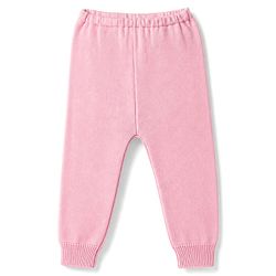 Babyhug Sweater Knit Full Length Solid Woollen Pant - Pink