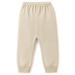 Babyhug Sweater Knitted Full Length Solid ColorPant - Ivory