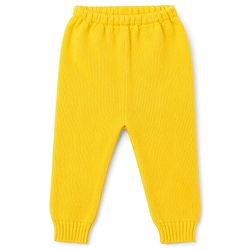 Babyhug Sweater Knit Full Length Solid Woollen Pant - Yellow