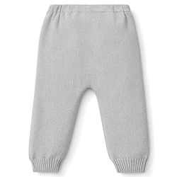 Babyhug Sweater Knit Full Length Solid Woollen Pant - Grey