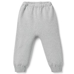 Babyhug Sweater Knit Full Length Solid Woollen Pant - Grey