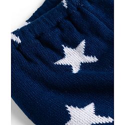 Babyhug Sweater Knit Full Length Star Printed Lounge Pant - Navy