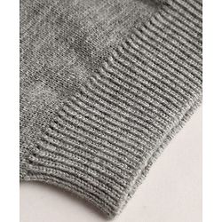 Babyhug Knit Sleeveless  Front Open Solid Colour Sweater - Grey