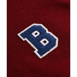Babyhug Knit Full Sleeves Pullover with B Patch - Maroon