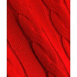 Babyhug Knit Full Sleeves Pullover With Striped & Cable knit Design - Red