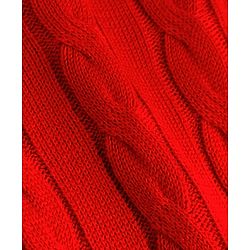 Babyhug Knit Full Sleeves Pullover With Striped & Cable knit Design - Red
