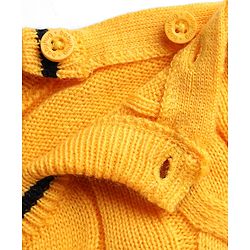 Babyhug Knit Full Sleeves Solid Colour Pullovers with Cable Knit Design - Yellow